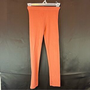Just 2 Cute orange leggings size 7/8 Medium EUC